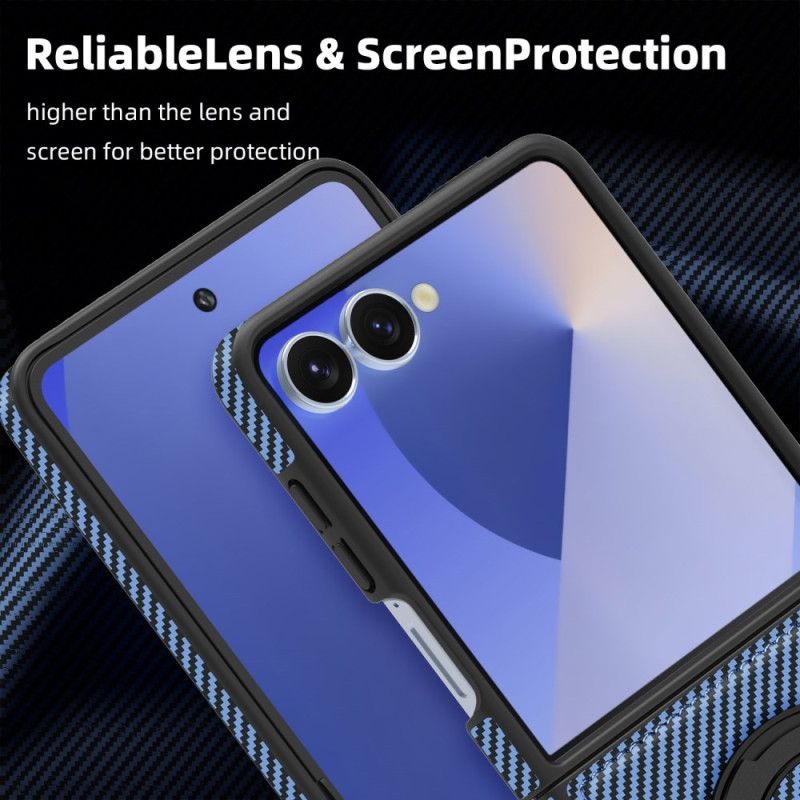 Κάλυμμα Samsung Galaxy Z Flip 7 Μαγνητική Ίνα Άνθρακα