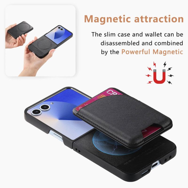 Κάλυμμα Samsung Galaxy Z Flip 7 Μαγνητική Με Θήκη Και Αποσπώμενη Θήκη Για Κάρτες