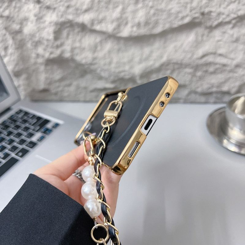 Κάλυμμα Samsung Galaxy Z Flip 7 Μαγνητικό Λουράκι Με Γούρι