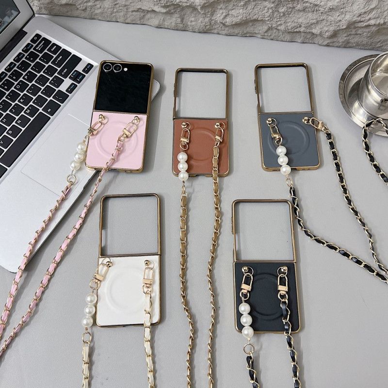 Κάλυμμα Samsung Galaxy Z Flip 7 Μαγνητικό Λουράκι Με Γούρι