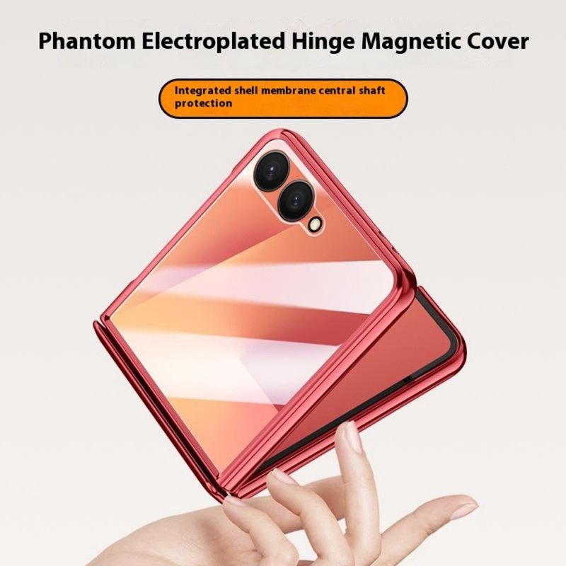 Κάλυμμα Samsung Galaxy Z Flip 7 Μεταλλικό Εφέ Σιλικόνης