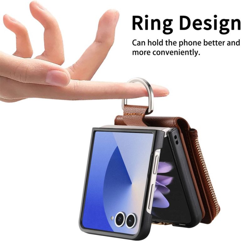 Κάλυμμα Samsung Galaxy Z Flip 7 Πορτοφόλι Για Κέρματα Και Θήκη Δαχτυλιδιών