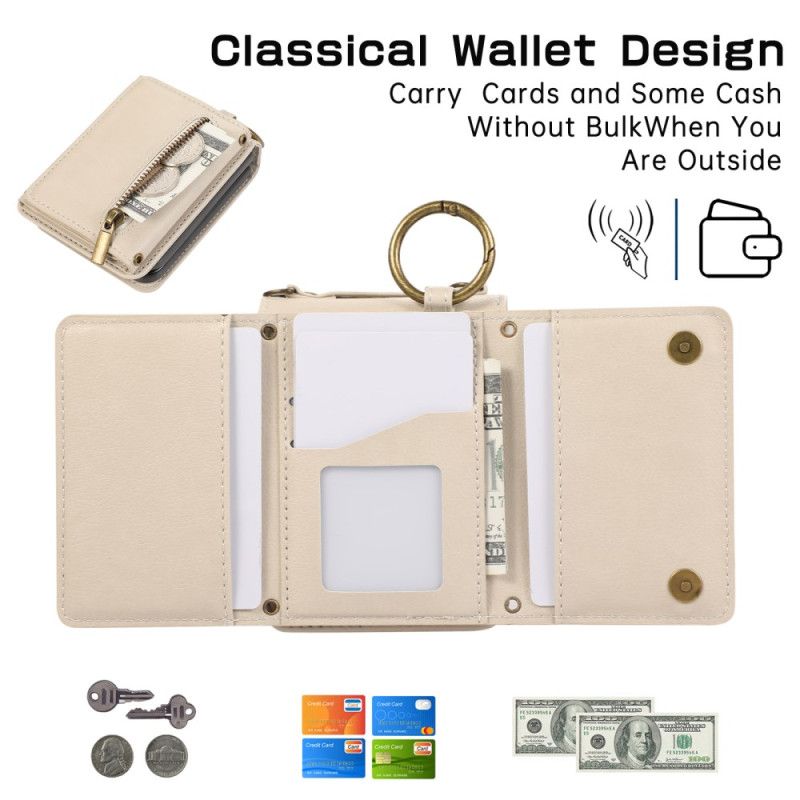 Κάλυμμα Samsung Galaxy Z Flip 7 Πορτοφόλι Και Ιμάντας Ώμου