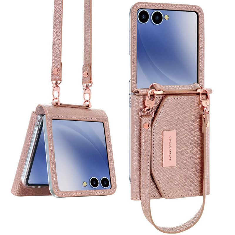 Κάλυμμα Samsung Galaxy Z Flip 7 Πορτοφόλι & Λουράκι