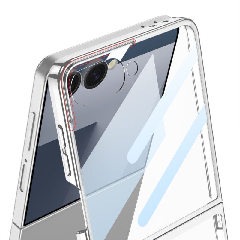Κάλυμμα Samsung Galaxy Z Flip 7 Προστατευτικό Οθόνης Και Άκρες Με Μεταλλικό Εφέ Σιλικόνης