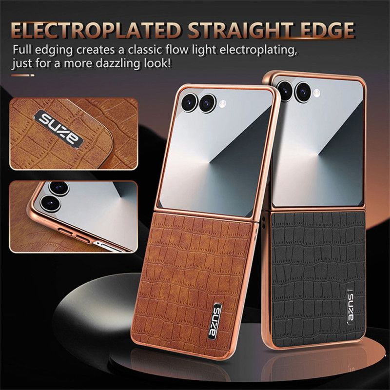 Κάλυμμα Samsung Galaxy Z Flip 7 Στυλ Κροκόδειλου Σιλικόνης