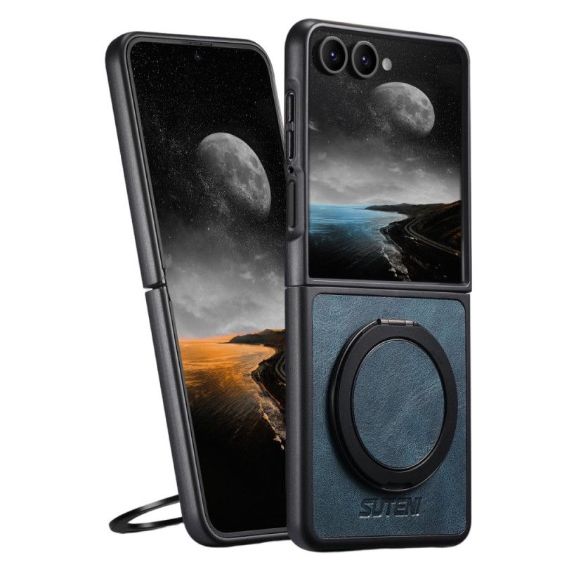 Κάλυμμα Samsung Galaxy Z Flip 7 Συμβατό Με Magsafe Δερμάτινο Εφέ Θήκη Δαχτυλιδιών Suteni