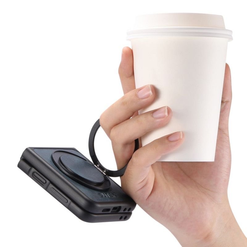 Κάλυμμα Samsung Galaxy Z Flip 7 Συμβατό Με Magsafe Δερμάτινο Εφέ Θήκη Δαχτυλιδιών Suteni