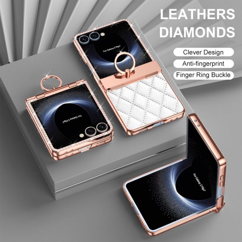 Κάλυμμα Samsung Galaxy Z Flip 7 Θήκες Κινητών Βάση Δαχτυλιδιού Και Διακόσμηση Με Στρας