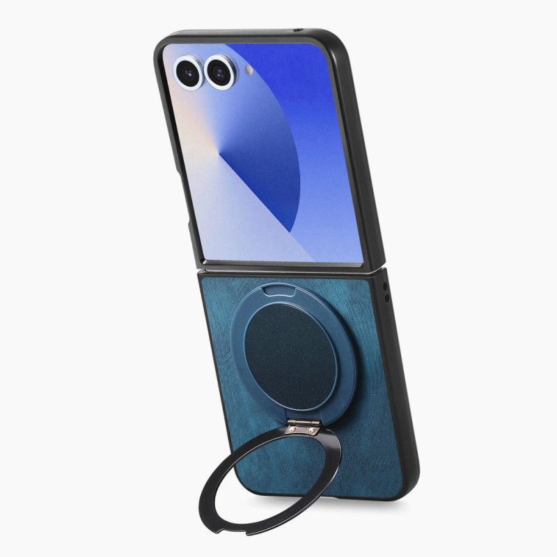 Κάλυμμα Samsung Galaxy Z Flip 7 Θήκες Κινητών Δερμάτινο Εφέ Με Περιστρεφόμενη Βάση