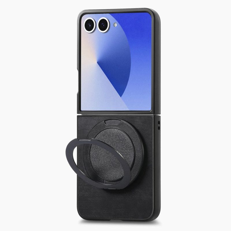 Κάλυμμα Samsung Galaxy Z Flip 7 Θήκες Κινητών Δερμάτινο Εφέ Με Περιστρεφόμενη Βάση