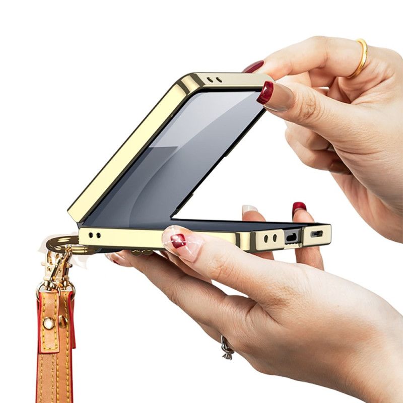 Κάλυμμα Samsung Galaxy Z Flip 7 Θήκη Για Δαχτυλίδι Και Αποσπώμενο Λουράκι Ώμου