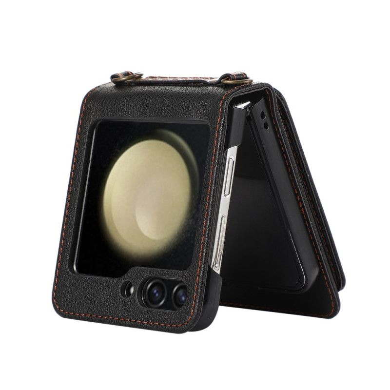 Κάλυμμα Samsung Galaxy Z Flip 7 Θήκη Καρτών Και Ιμάντας Ώμου