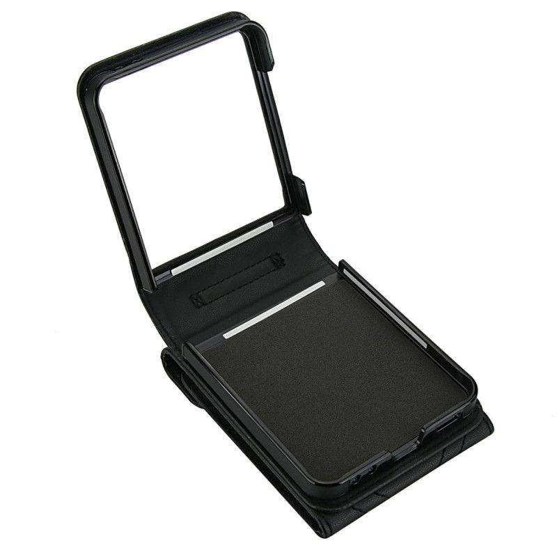 Κάλυμμα Samsung Galaxy Z Flip 7 Θήκη Καρτών Και Λουράκι Με Μπλοκάρισμα Rfid Σιλικόνης
