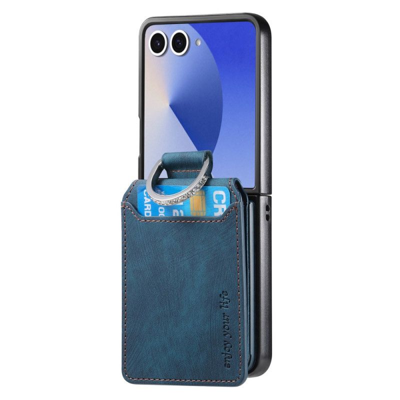 Κάλυμμα Samsung Galaxy Z Flip 7 Θήκη Καρτών Και Θήκη Vintage