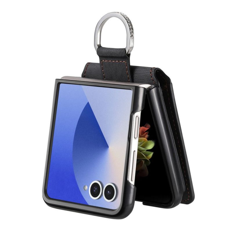 Κάλυμμα Samsung Galaxy Z Flip 7 Θήκη Καρτών Και Θήκη Vintage