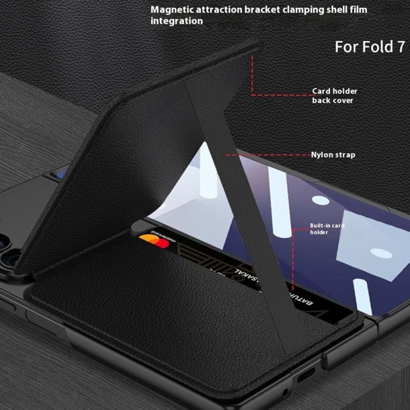 Κάλυμμα Samsung Galaxy Z Fold 7 Αποσπώμενη Θήκη Καρτών Και Ενσωματωμένη Βάση