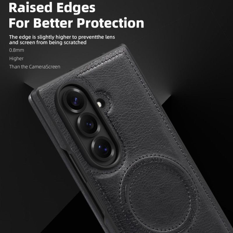 Κάλυμμα Samsung Galaxy Z Fold 7 Δερμάτινη Θήκη Magsafe Με Βάση