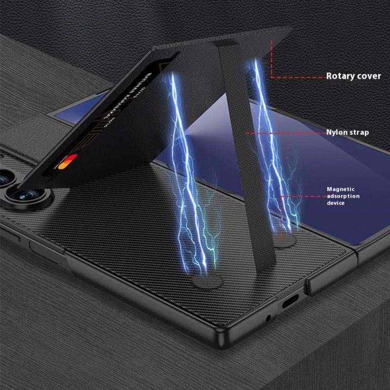 Κάλυμμα Samsung Galaxy Z Fold 7 Ενσωματωμένη Θήκη Καρτών Σιλικόνης