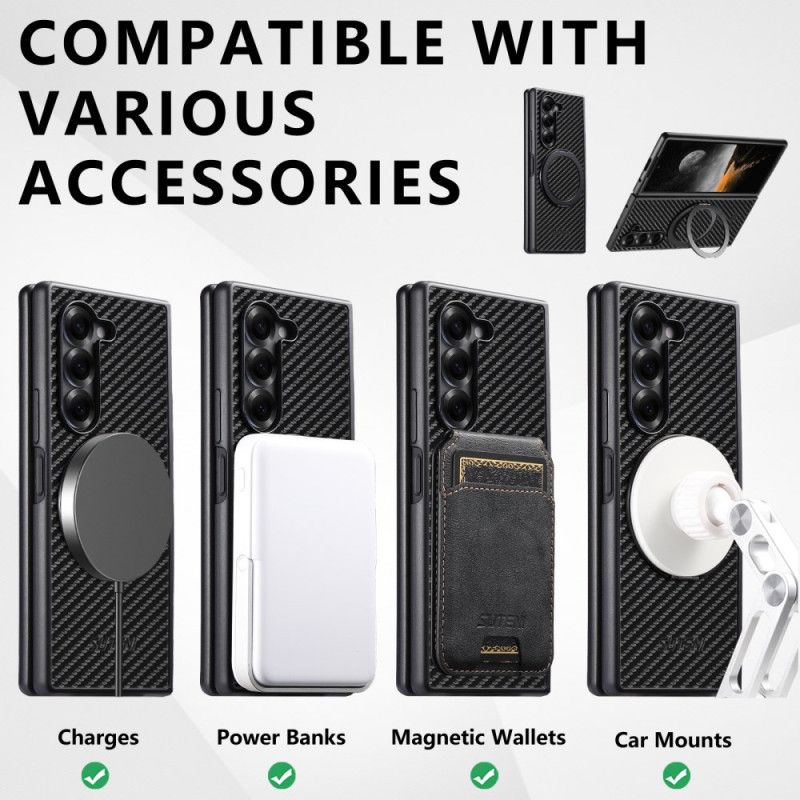 Κάλυμμα Samsung Galaxy Z Fold 7 Μαγνητικός Μεντεσές Με Βάση Δαχτυλιδιού Suteni