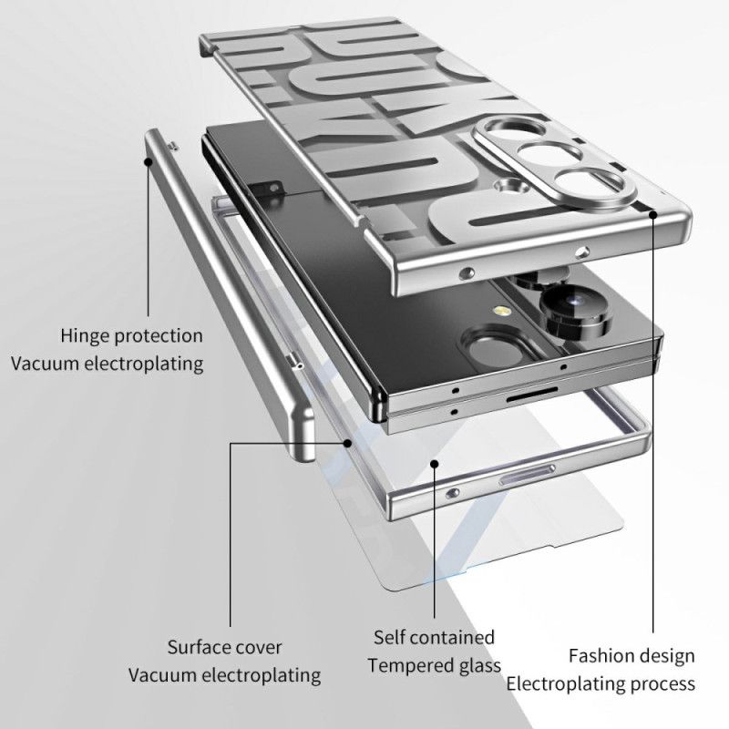 Κάλυμμα Samsung Galaxy Z Fold 7 Σχέδιο Γράμματος Με Προστατευτικό Οθόνης Από Σκληρυμένο Γυαλί