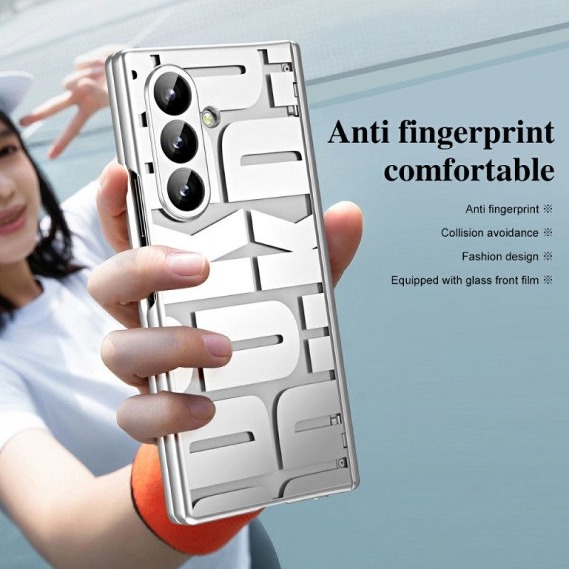 Κάλυμμα Samsung Galaxy Z Fold 7 Σχέδιο Γράμματος Με Προστατευτικό Οθόνης Από Σκληρυμένο Γυαλί