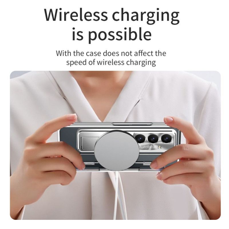 Κάλυμμα Samsung Galaxy Z Fold 7 Συμβατή Με Magsafe Με Βάση Και Προστατευτικό Οθόνης Σιλικόνης