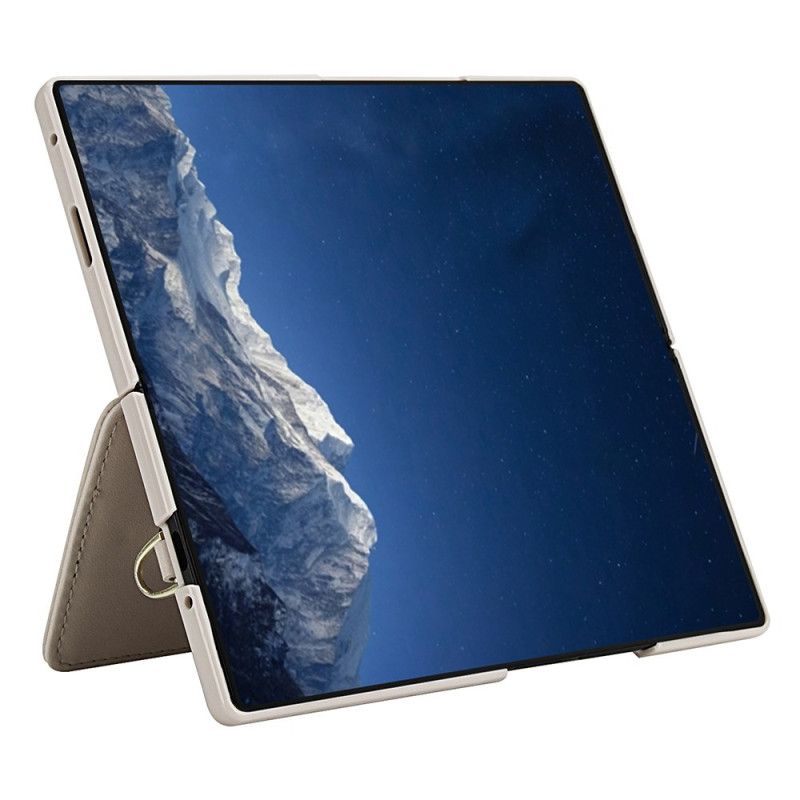 Κάλυμμα Samsung Galaxy Z Fold 7 Θήκη Καρτών Και Βάση Με Τρισδιάστατα Λουλούδια Σιλικόνης