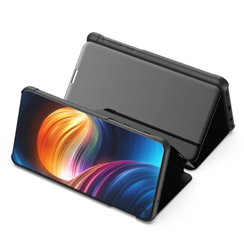 Προβολή Καλύμματος Samsung Galaxy A50 Μαύρο Καθρέφτης Και Ψεύτικο Δέρμα