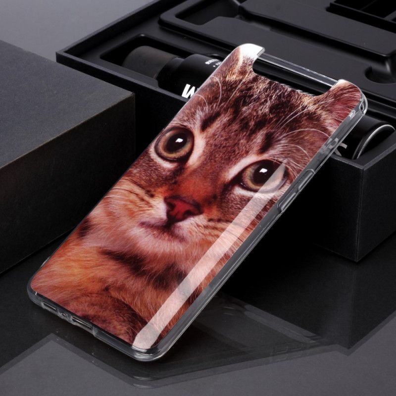 Θήκη Για Samsung Galaxy A90 / A80 Κόκκινα Μάτια Γάτας