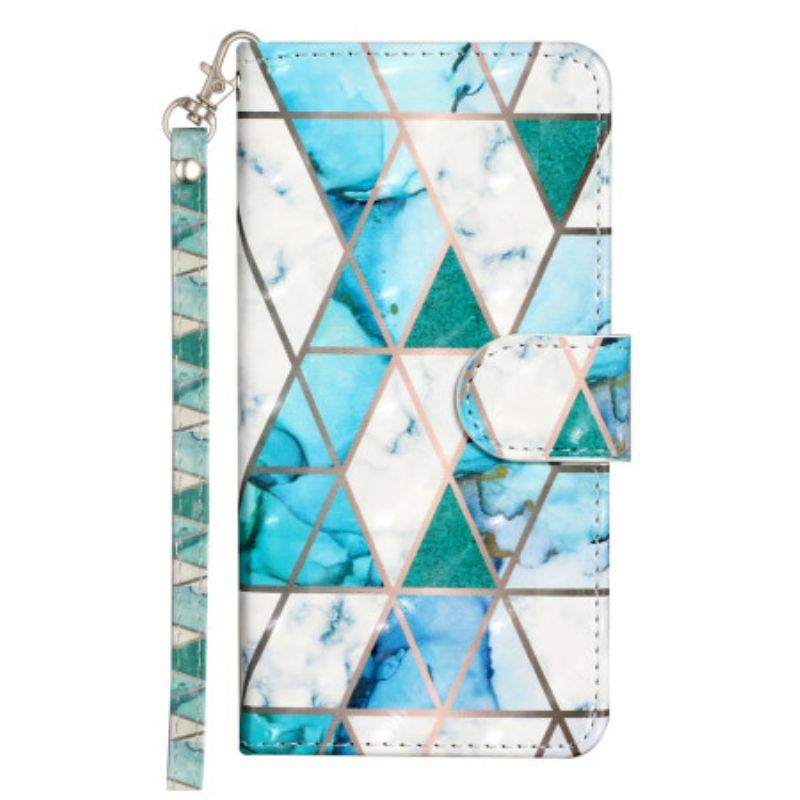 Θηκη Κινητου Samsung Galaxy S25 Fe Θήκες Κινητών Μπλε Μάρμαρο Με Κορδόνι