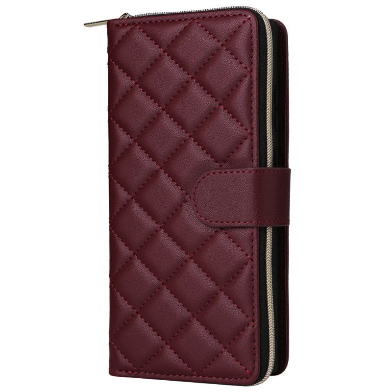 Θηκη Κινητου Samsung Galaxy S25 Ultra 5g Θήκες Κινητών Καπιτονέ Πορτοφόλι Με Λουράκι Και Λουράκι Ώμου