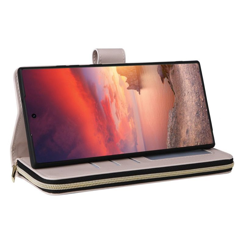 Θηκη Κινητου Samsung Galaxy S25 Ultra 5g Θήκες Κινητών Καπιτονέ Πορτοφόλι Με Λουράκι Και Λουράκι Ώμου