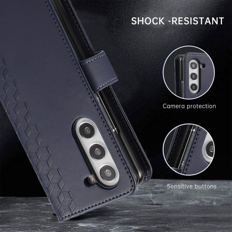 Θηκη Κινητου Samsung Galaxy Z Fold 7 Ανάγλυφο Σχέδιο Με Λουρί