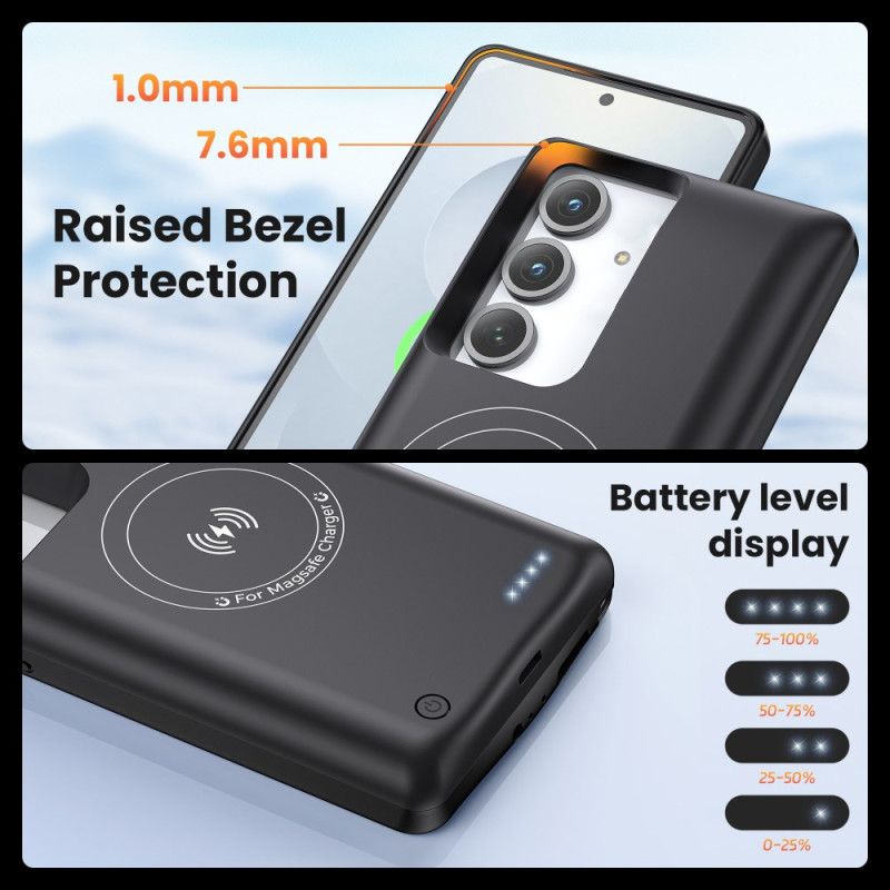 Θήκη Μπαταρίας 10000mah Για Samsung Galaxy S25 Plus / S24 Plus Με Φορτιστή Και Μαγνητικό Εξάρτημα