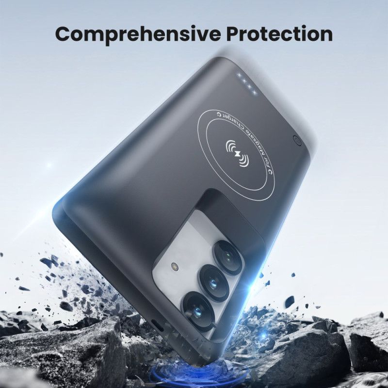 Θήκη Μπαταρίας 10000mah Για Samsung Galaxy S25 Plus / S24 Plus Με Φορτιστή Και Μαγνητικό Εξάρτημα