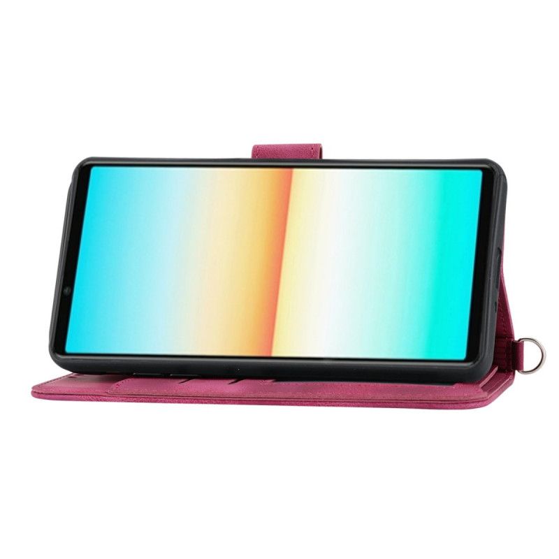 Δερματινη Θηκη Sony Xperia 1 Vii Εφέ Δαντέλας Σουέτ