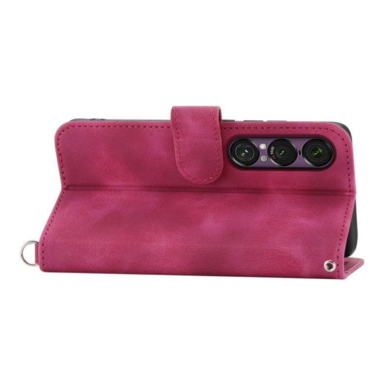 Δερματινη Θηκη Sony Xperia 1 Vii Εφέ Δαντέλας Σουέτ