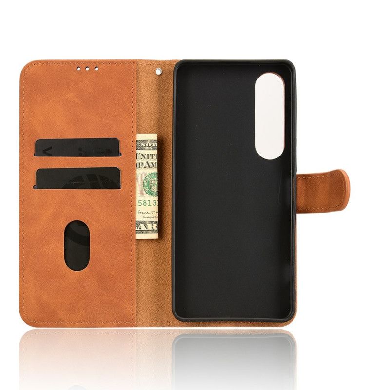 Δερματινη Θηκη Sony Xperia 1 Vii Εφέ Σουέτ Σιλικόνης