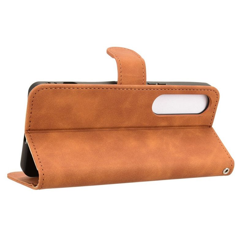 Δερματινη Θηκη Sony Xperia 1 Vii Εφέ Σουέτ Σιλικόνης