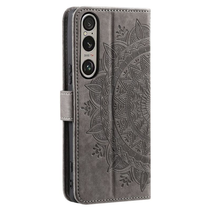 Δερματινη Θηκη Sony Xperia 1 Vii Ήλιος Mandala
