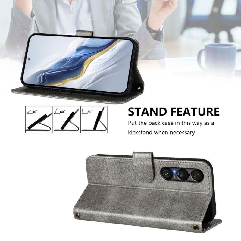 Δερματινη Θηκη Sony Xperia 1 Vii Ρετρό Σχέδιο