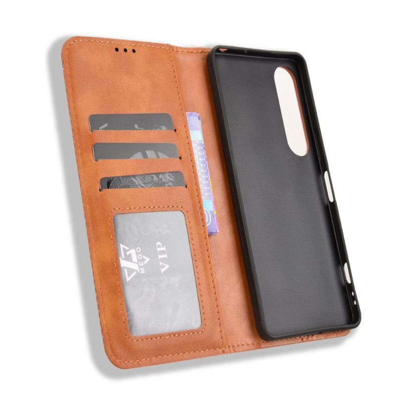 Δερματινη Θηκη Sony Xperia 1 Vii Vintage Περίγραμμα