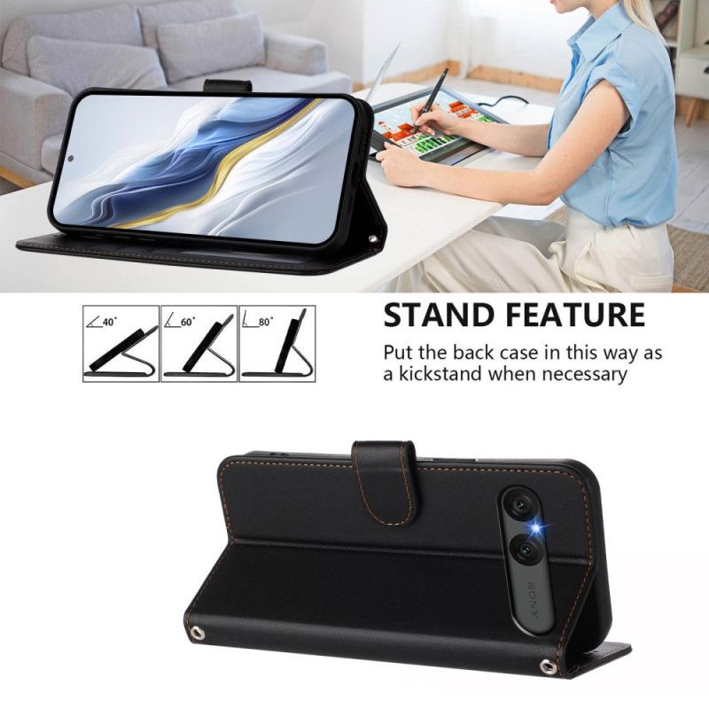 Δερματινη Θηκη Sony Xperia 10 Vii Απλό Τεχνητό Δέρμα