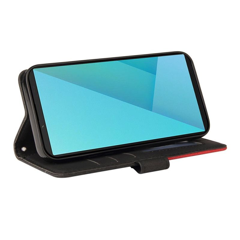 Δερματινη Θηκη Sony Xperia 10 Vii Δίχρωμο Κυματιστό