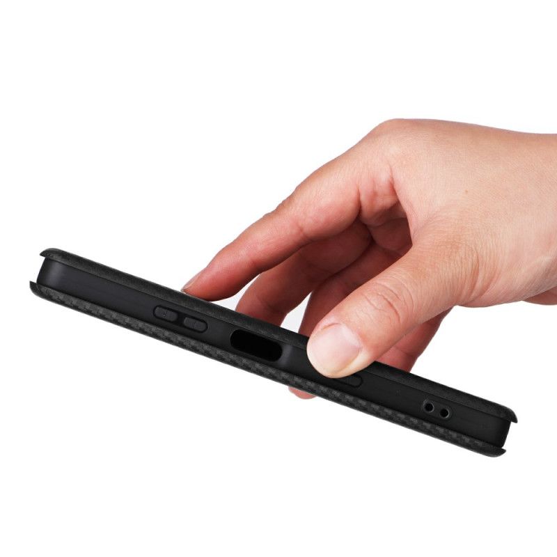 Δερματινη Θηκη Sony Xperia 10 Vii Ίνες Άνθρακα Σιλικόνης