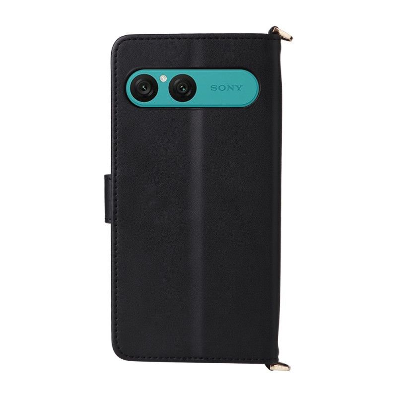 Δερματινη Θηκη Sony Xperia 10 Vii Καπιτονέ Με Λουρί Και Λουράκι Καρπού