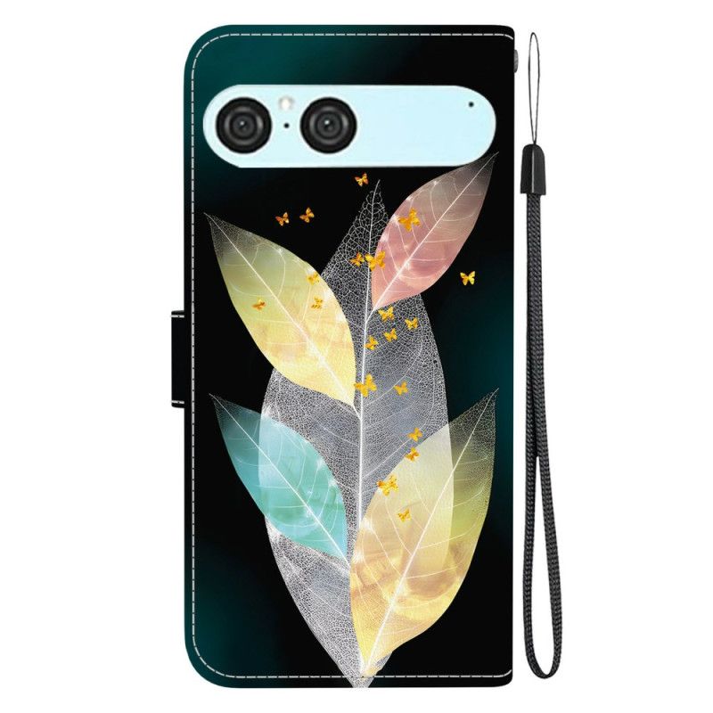 Δερματινη Θηκη Sony Xperia 10 Vii Πολύχρωμα Φύλλα Σιλικόνης