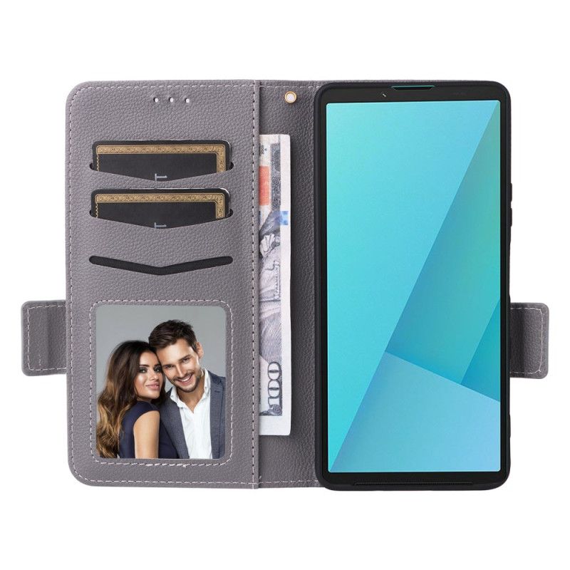 Δερματινη Θηκη Sony Xperia 10 Vii Τεχνητό Δέρμα Με Λουρί