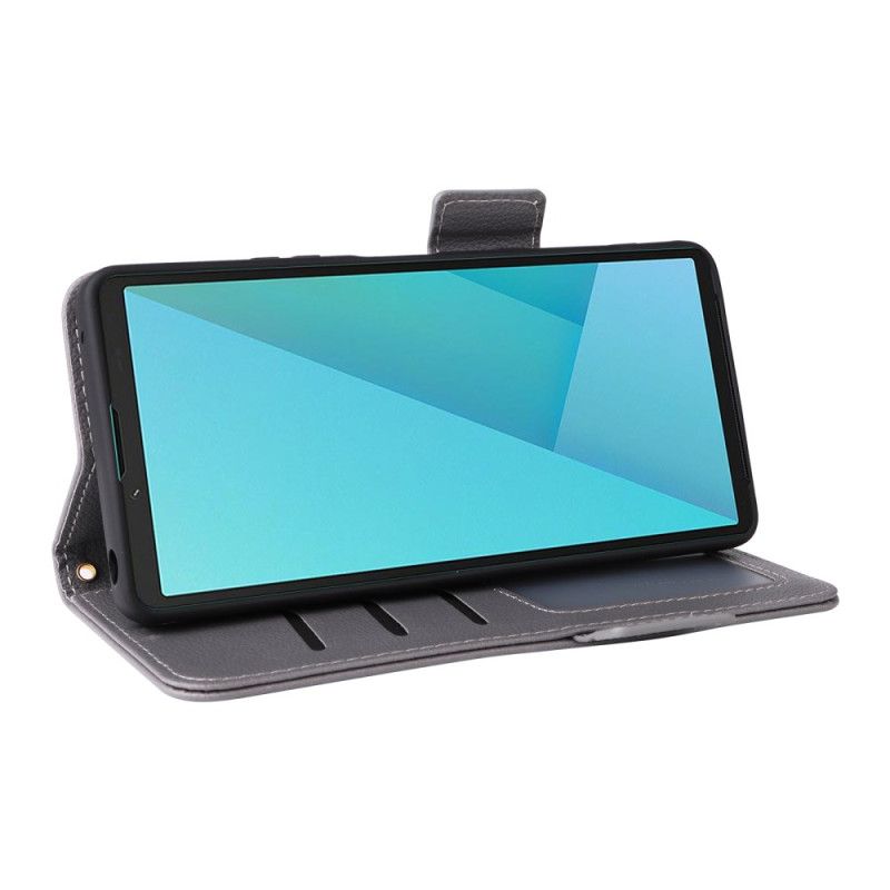 Δερματινη Θηκη Sony Xperia 10 Vii Τεχνητό Δέρμα Με Λουρί